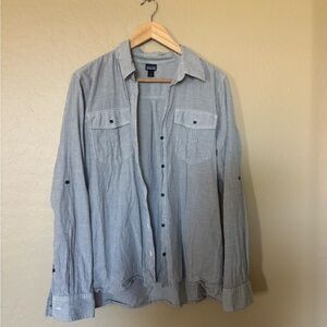 Patagonia organic Cotton Striped Gray Shirt